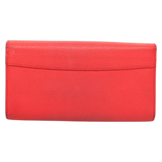 Louis Vuitton Capucines Long Wallet Leather, RED, LEATHER, Wallets