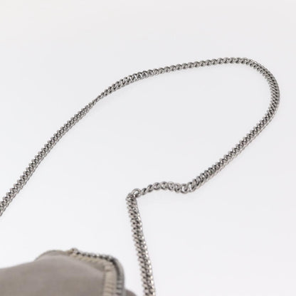 Stella McCartney Falabella Fold Over Crossbody Bag Shaggy Deer, GRAY, POLYESTER, Shoulder bag