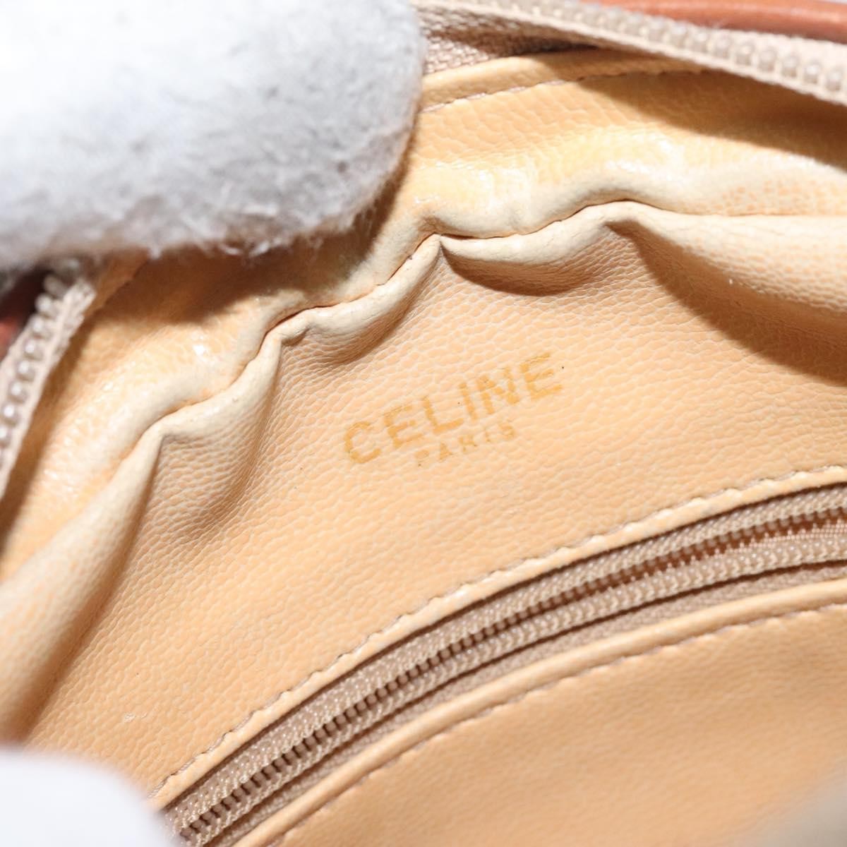 Celine Macadam Shoulder Bag PVC Leather, BEIGE, CANVAS, Shoulder bag