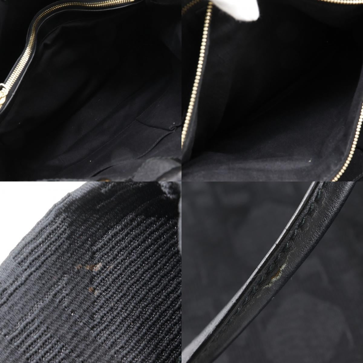 Christian Dior Vintage Lady Dior Bag Cannage Quilt Nylon, BLACK, NYLON, Tote bag