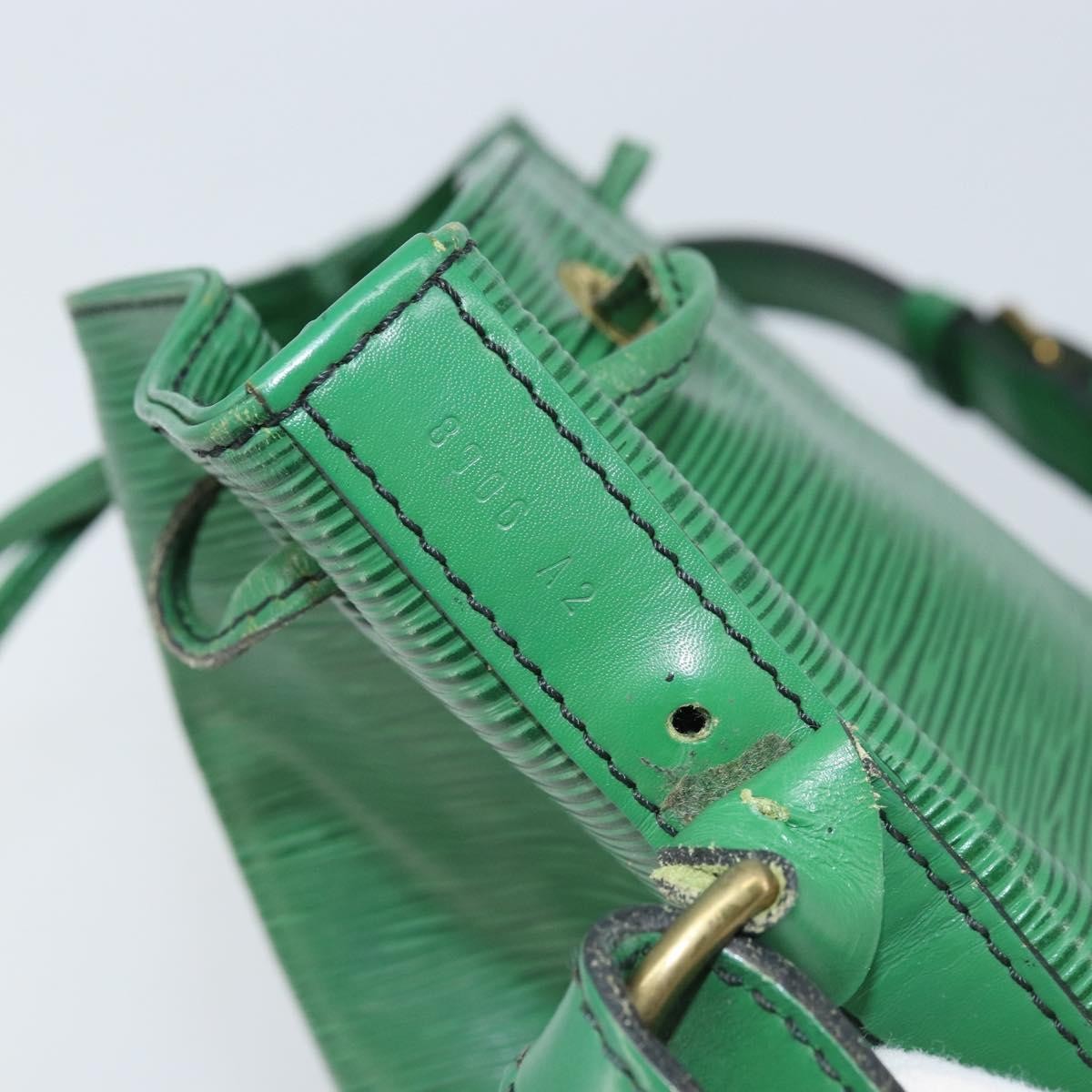 Louis Vuitton Petit Noe Handbag Epi Leather, Green, Leather, Shoulder Bag