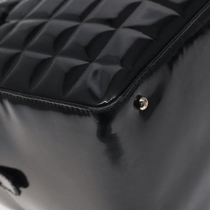 Chanel Chocolate Bar CC Bowler Bag Quilted Patent, BLACK, PATENT_LEATHER, Handbag