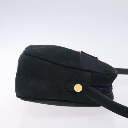 Salvatore Ferragamo Vala Shoulder Bag Suede, NAVY, SUEDE, Shoulder bag