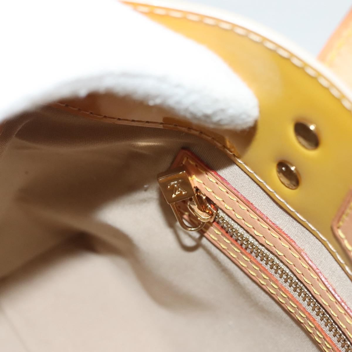 Louis Vuitton Reade Handbag Monogram Vernis, Yellow, Patent Leather, Handbag