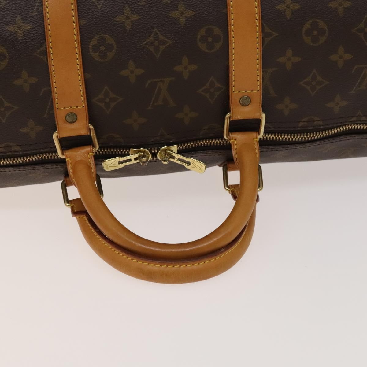 Louis Vuitton Keepall Bag Monogram Canvas, BROWN, CANVAS, Travel bag