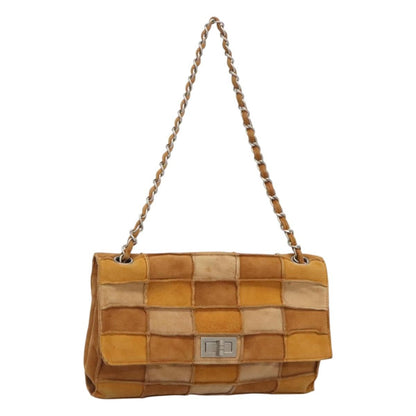 Chanel Reissue Flap Bag Suede Patchwork, BROWN, SUEDE, Handbag