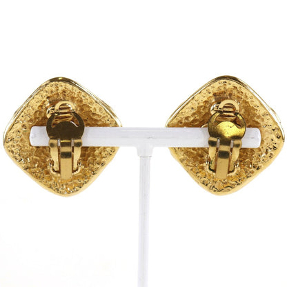 Chanel Vintage CC Clip-On Earrings Metal, GOLD, GOLD_PLATED, Earrings