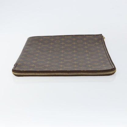 Louis Vuitton Poche Documents Monogram Canvas, BROWN, CANVAS, Briefcase