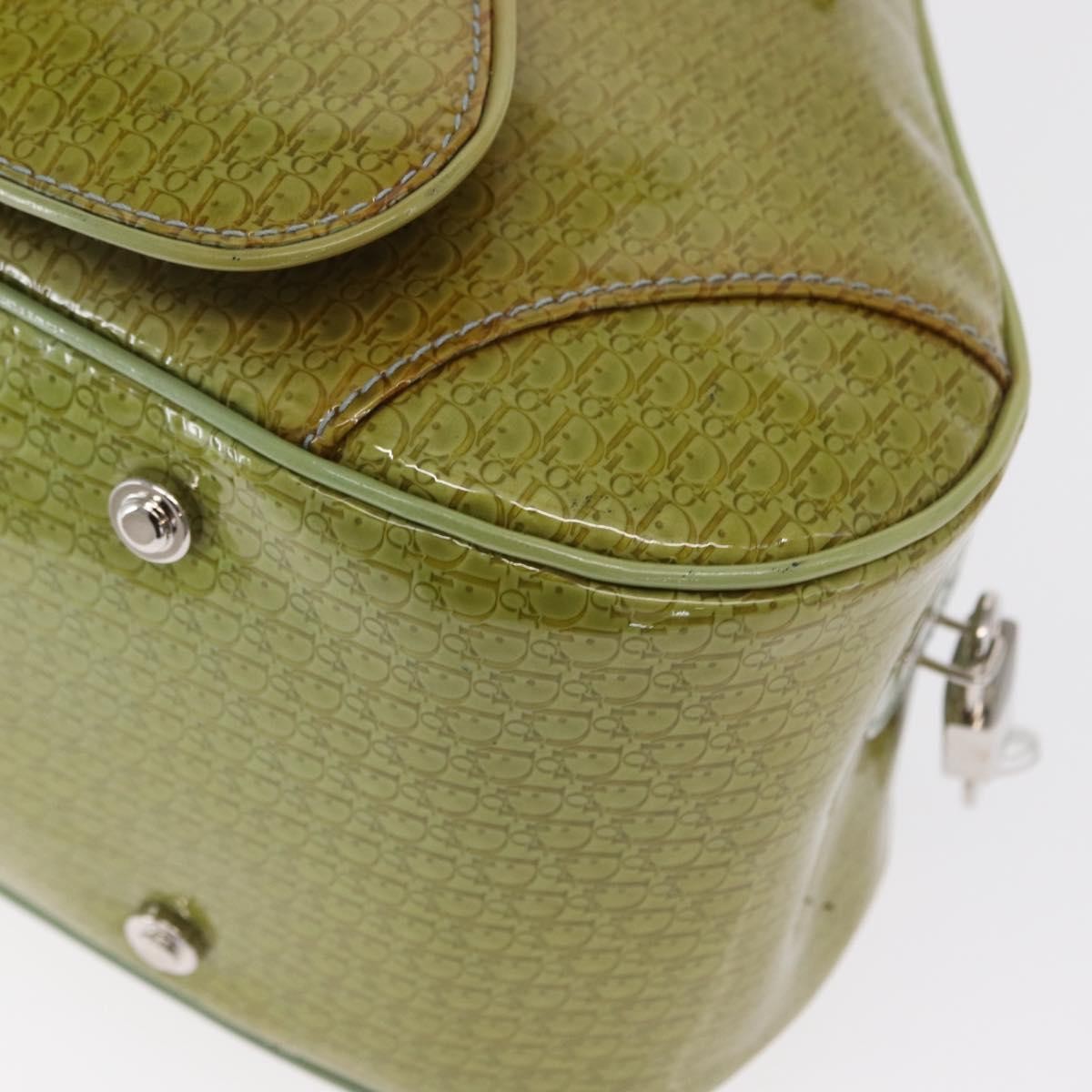 Christian Dior Vintage Saddle Bowler Bag Patent leather, GREEN, PATENT_LEATHER, Handbag