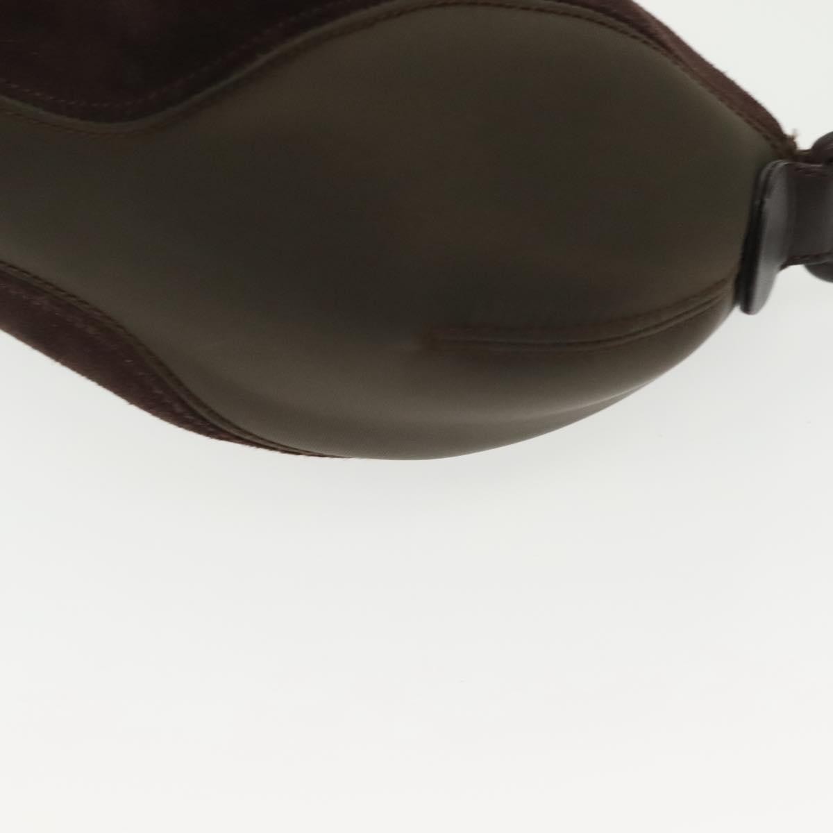 Salvatore Ferragamo Pochette Pony Hair, BROWN, SUEDE, Shoulder bag