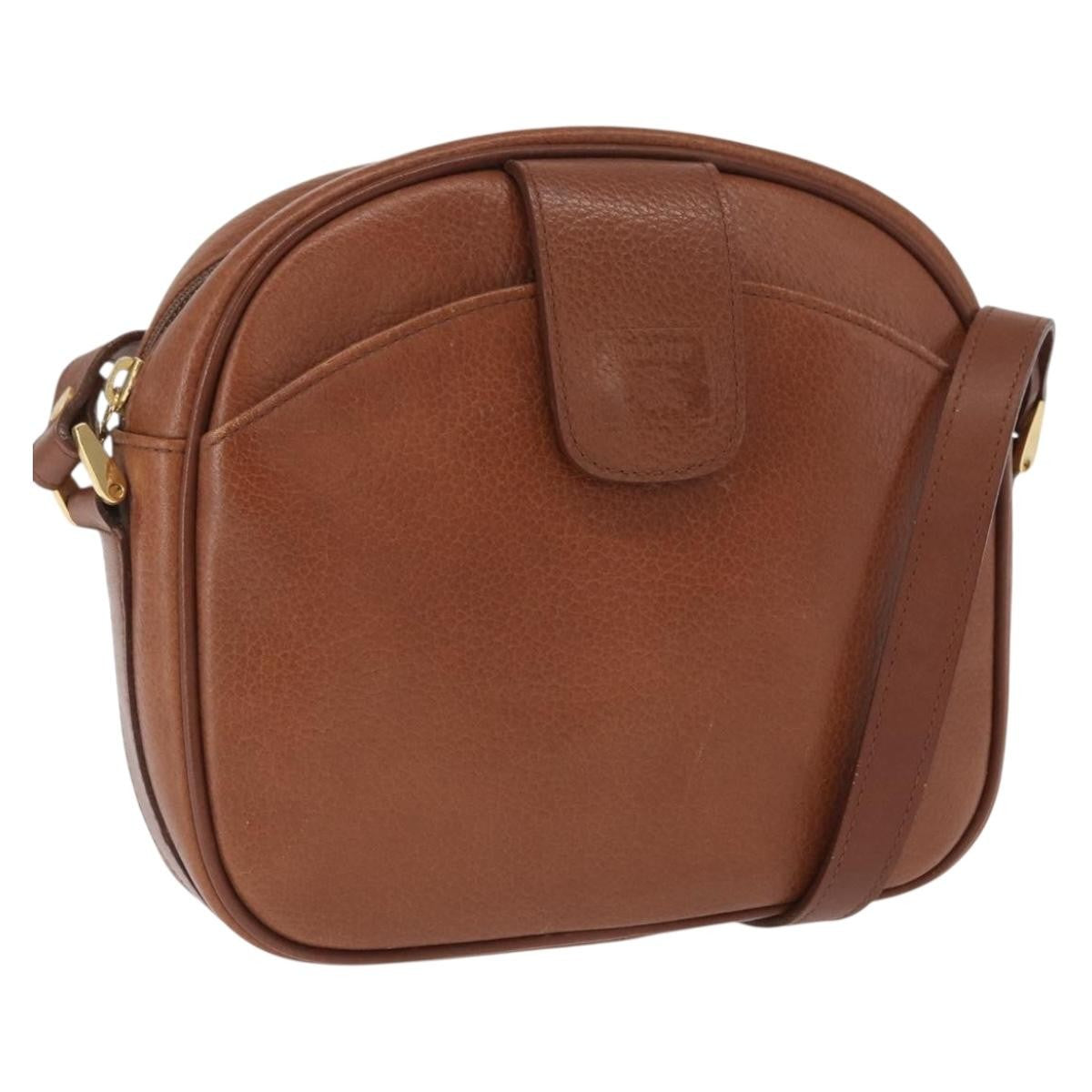 Burberry Vintage Shoulder Bag Leather, BROWN, LEATHER, Shoulder bag
