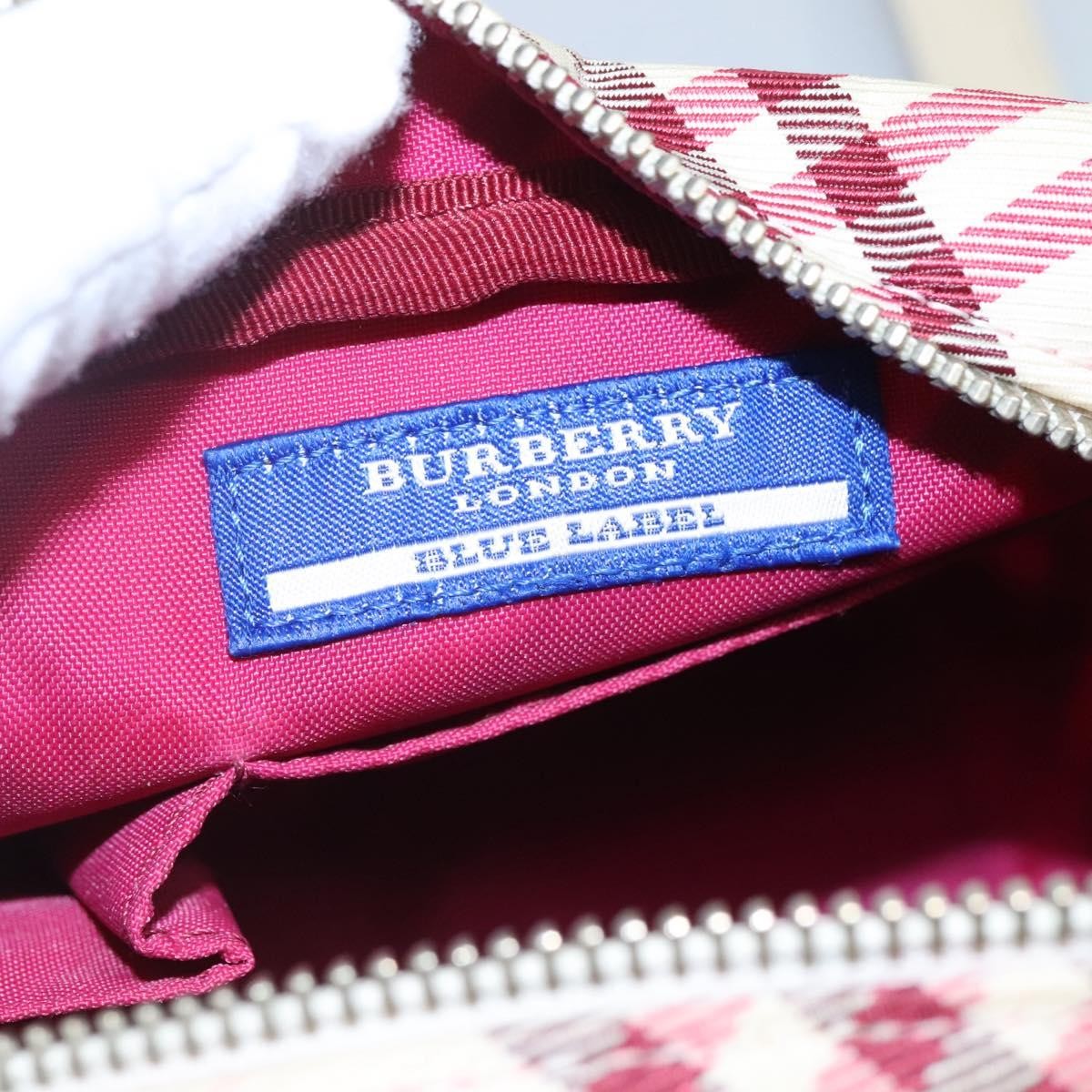 Burberry Nova Check Blue Label Nylon, WHITE, NYLON, Shoulder bag