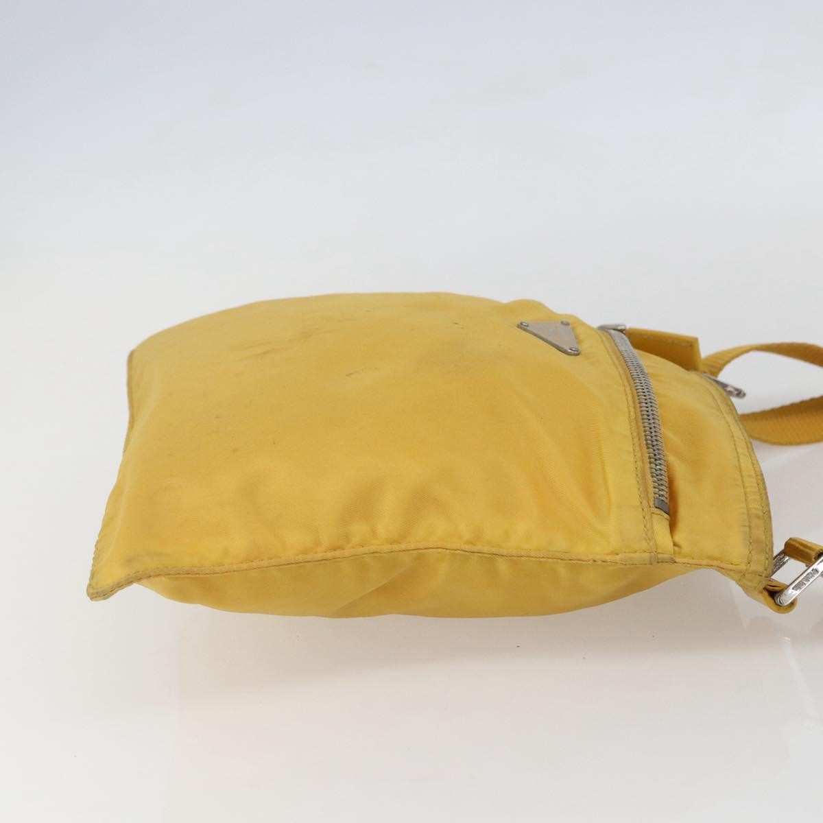 Prada Front Pocket Messenger Bag Tessuto, YELLOW, NYLON, Shoulder bag