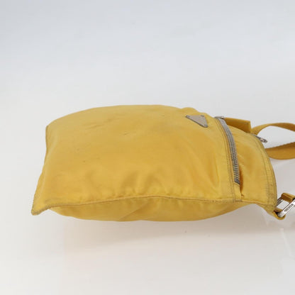 Prada Front Pocket Messenger Bag Tessuto, YELLOW, NYLON, Shoulder bag