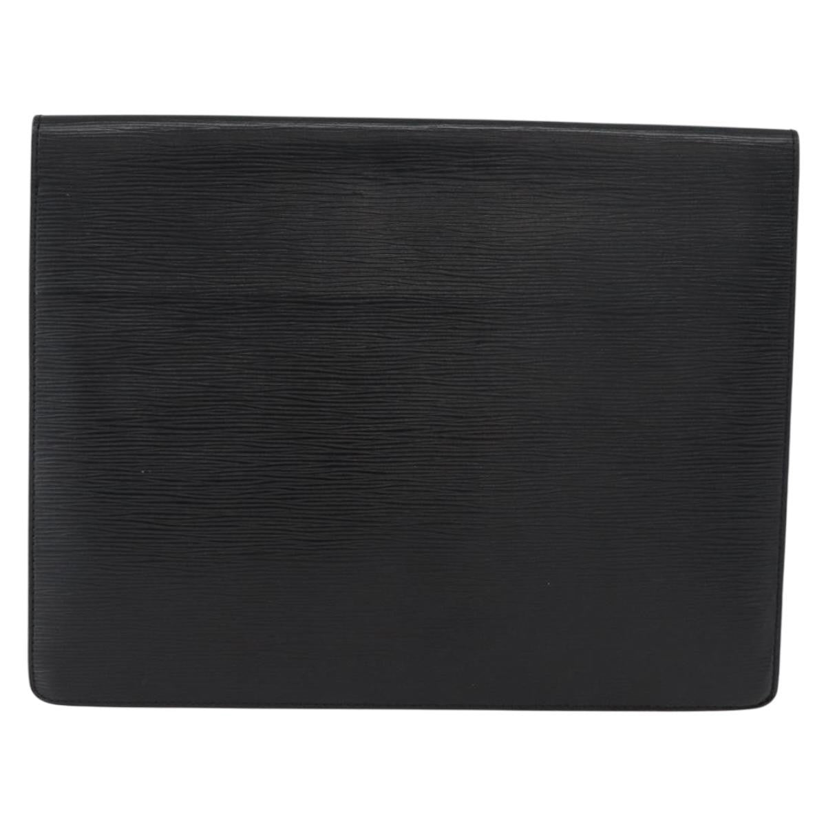 Louis Vuitton Porte-Documents Senateur Bag Epi Leather, BLACK, LEATHER, Briefcase