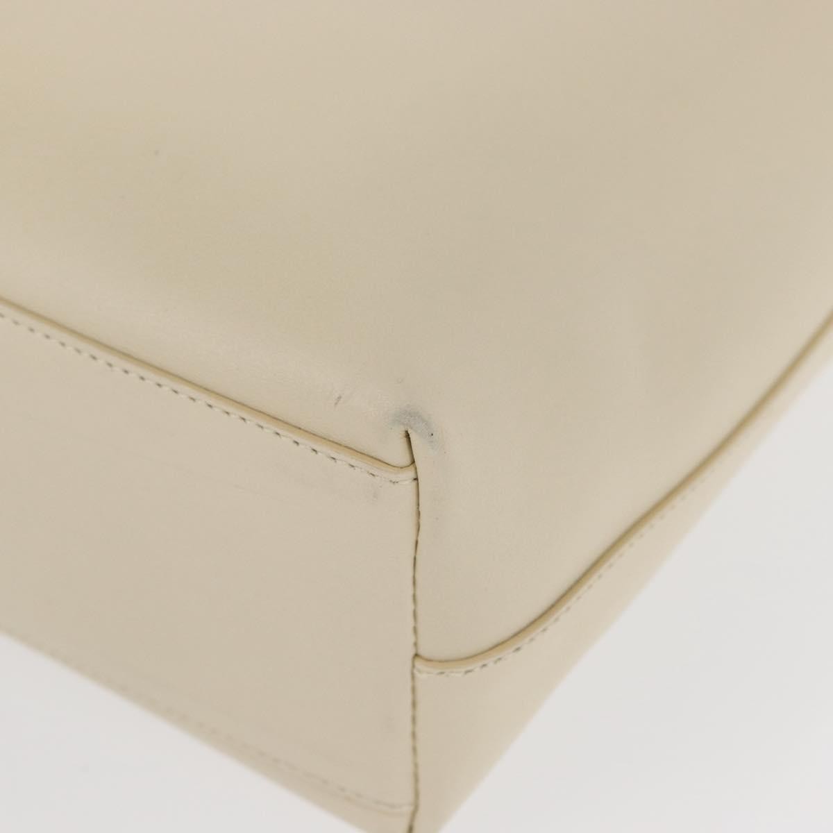 Prada Vintage Tote Leather, WHITE, LEATHER, Handbag
