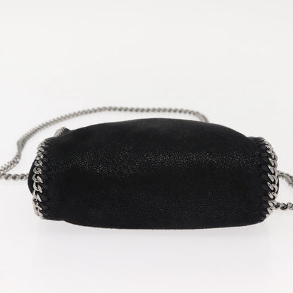 Stella McCartney Falabella Fold Over Bag Shaggy Deer, BLACK, SUEDE, Handbag