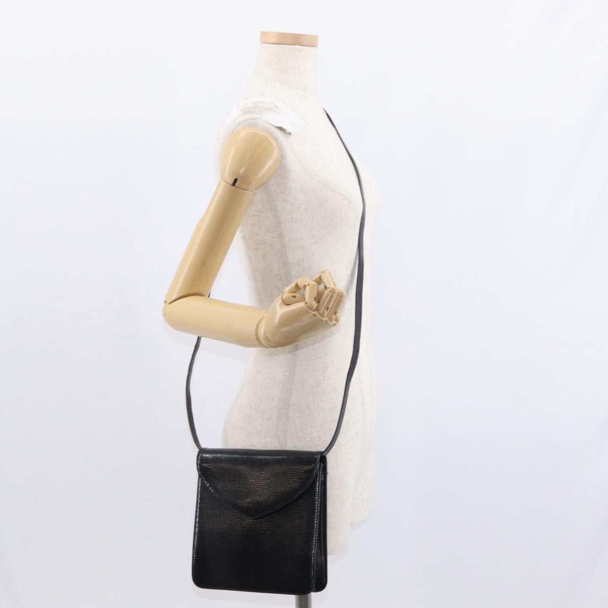 Saint Laurent Vintage Shoulder Bag Leather, BLACK, LEATHER, Shoulder bag