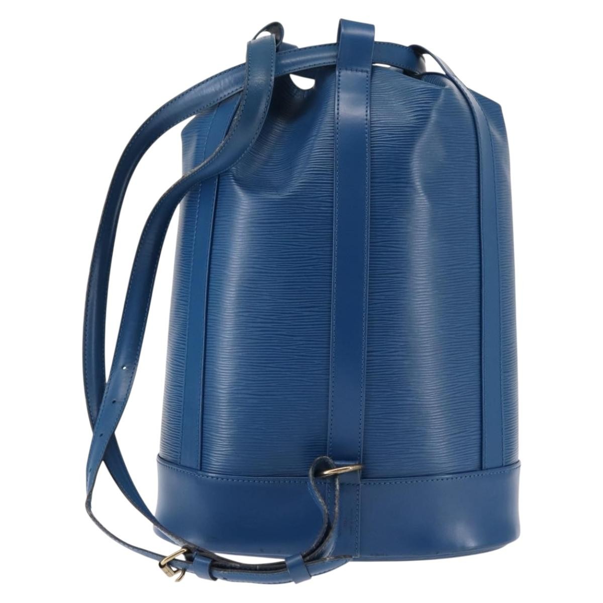 Louis Vuitton Randonnee Backpack Epi Leather, BLUE, LEATHER, Backpack