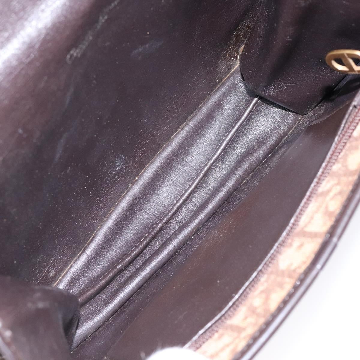 Christian Dior Vintage Trotter Pouch Diorissimo Canvas, BROWN, CANVAS, Clutche & pouche