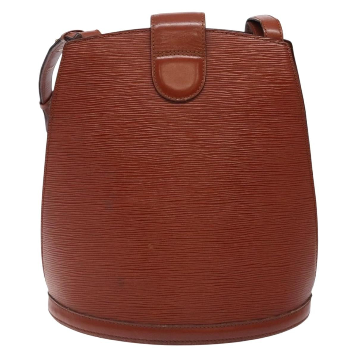 Louis Vuitton Cluny Shoulder Bag Epi Leather, BROWN, LEATHER, Shoulder bag