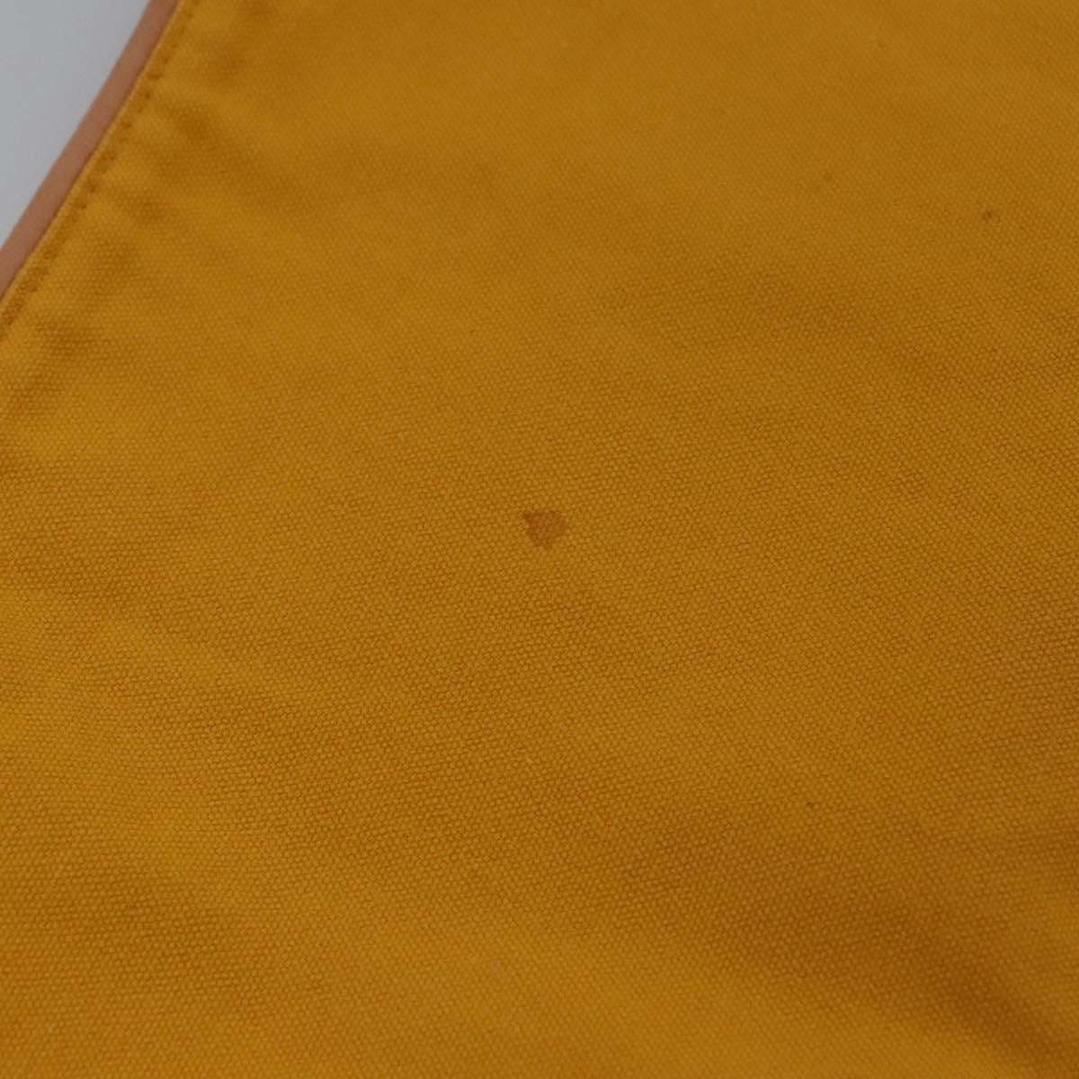 Hermes Vintage Clutch Canvas, YELLOW, CANVAS, Clutche & pouche