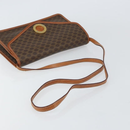 Celine Circle Logo Shoulder Bag Canvas, BROWN, CANVAS, Shoulder bag
