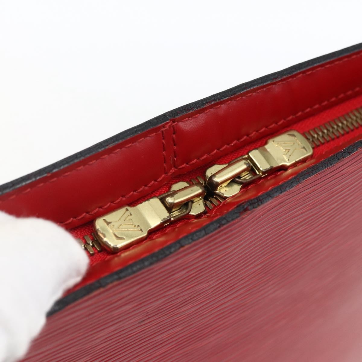 Louis Vuitton Lussac Handbag Epi Leather, RED, LEATHER, Shoulder bag