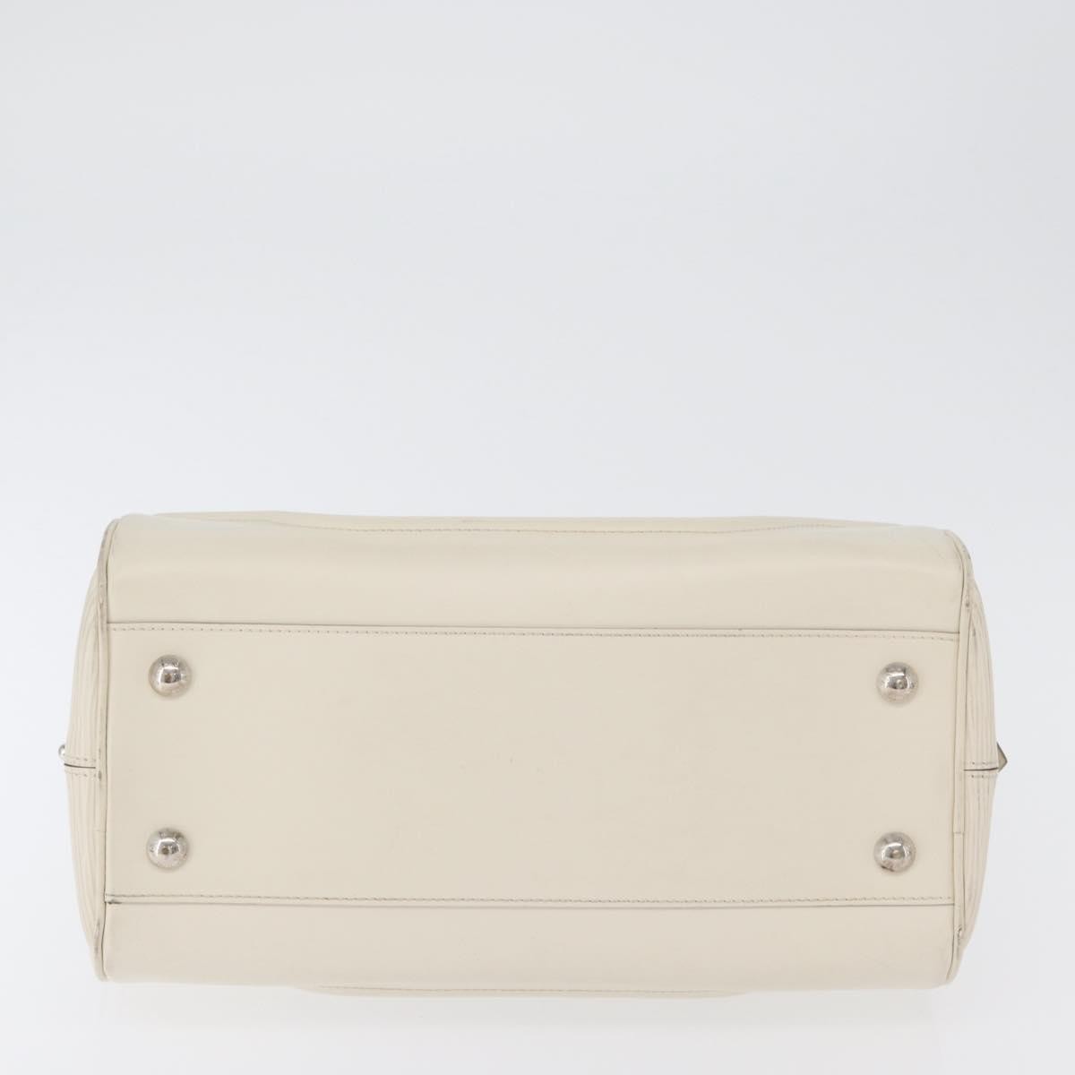 Louis Vuitton Montaigne Bowling Bag Epi Leather, WHITE, LEATHER, Handbag