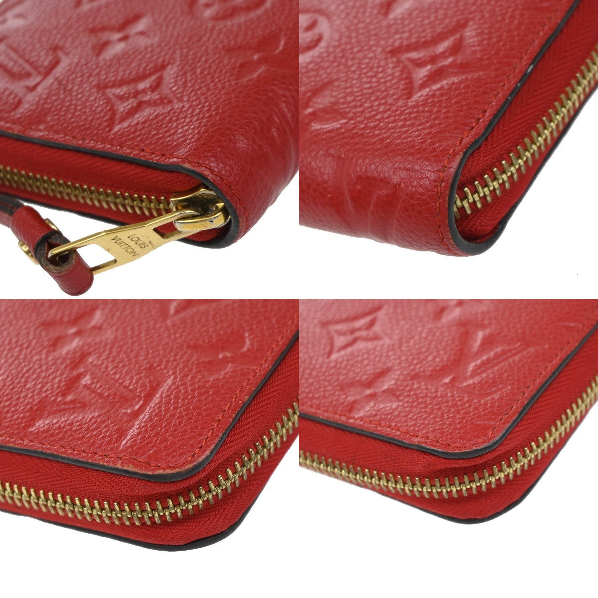 Louis Vuitton Portefeuille zippy Monogramme Empreinte Monogramme Empreinte, RED, LEATHER, Wallets