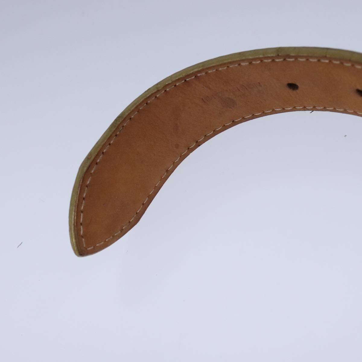 Louis Vuitton Buckle Belt Mahina Leather, GOLD, LEATHER, Belts