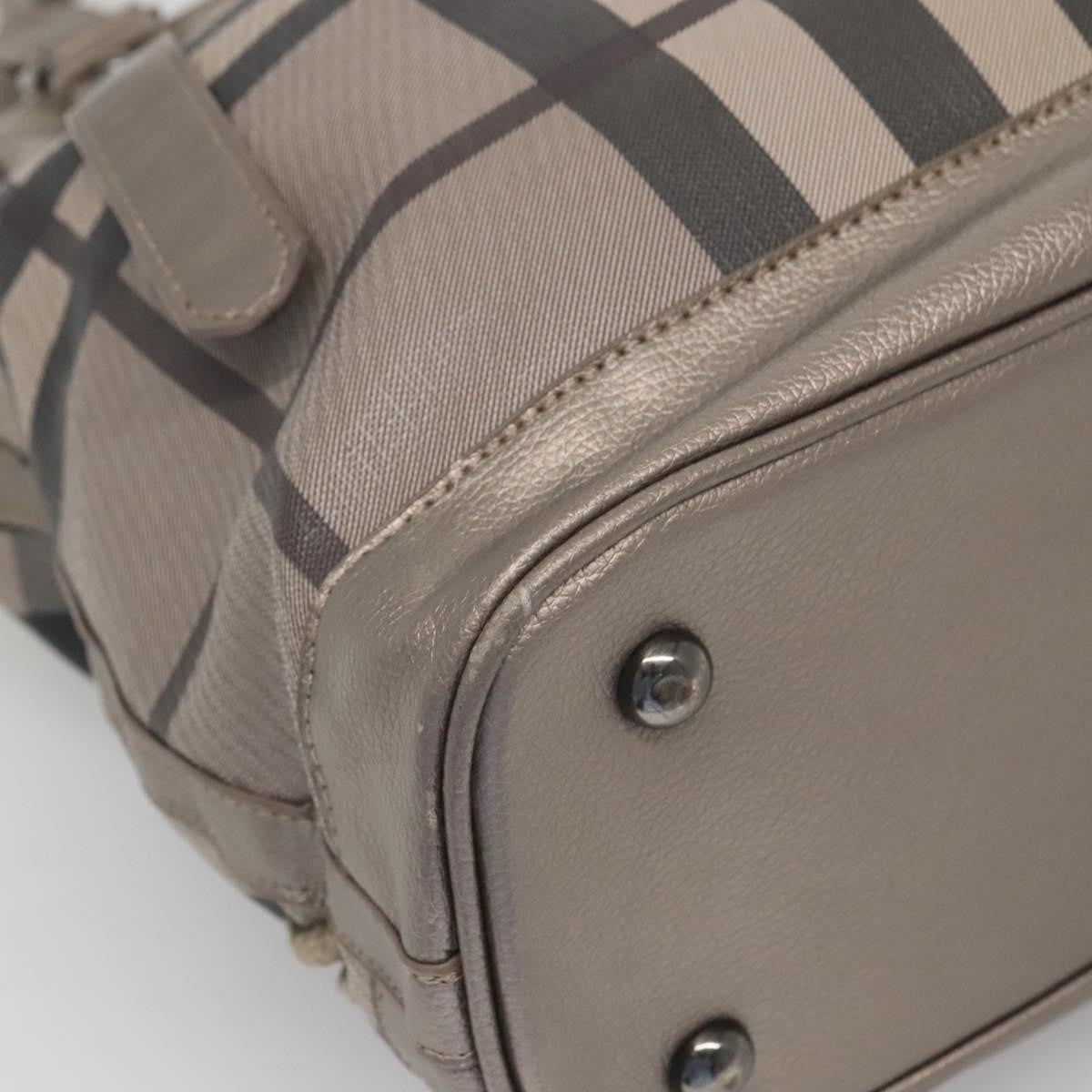 Burberry Nova Check Tote Canvas and Leather, GRAY, CANVAS, Tote bag