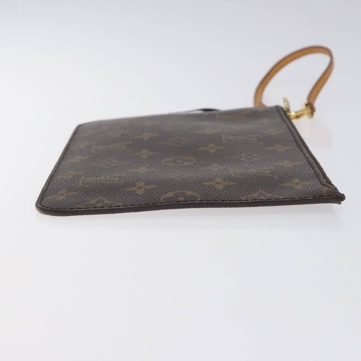Louis Vuitton Neverfull Pochette Monogram Canvas, BROWN, CANVAS, Tote bag