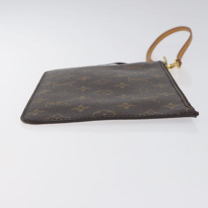 Louis Vuitton Neverfull Pochette Monogram Canvas, BROWN, CANVAS, Tote bag
