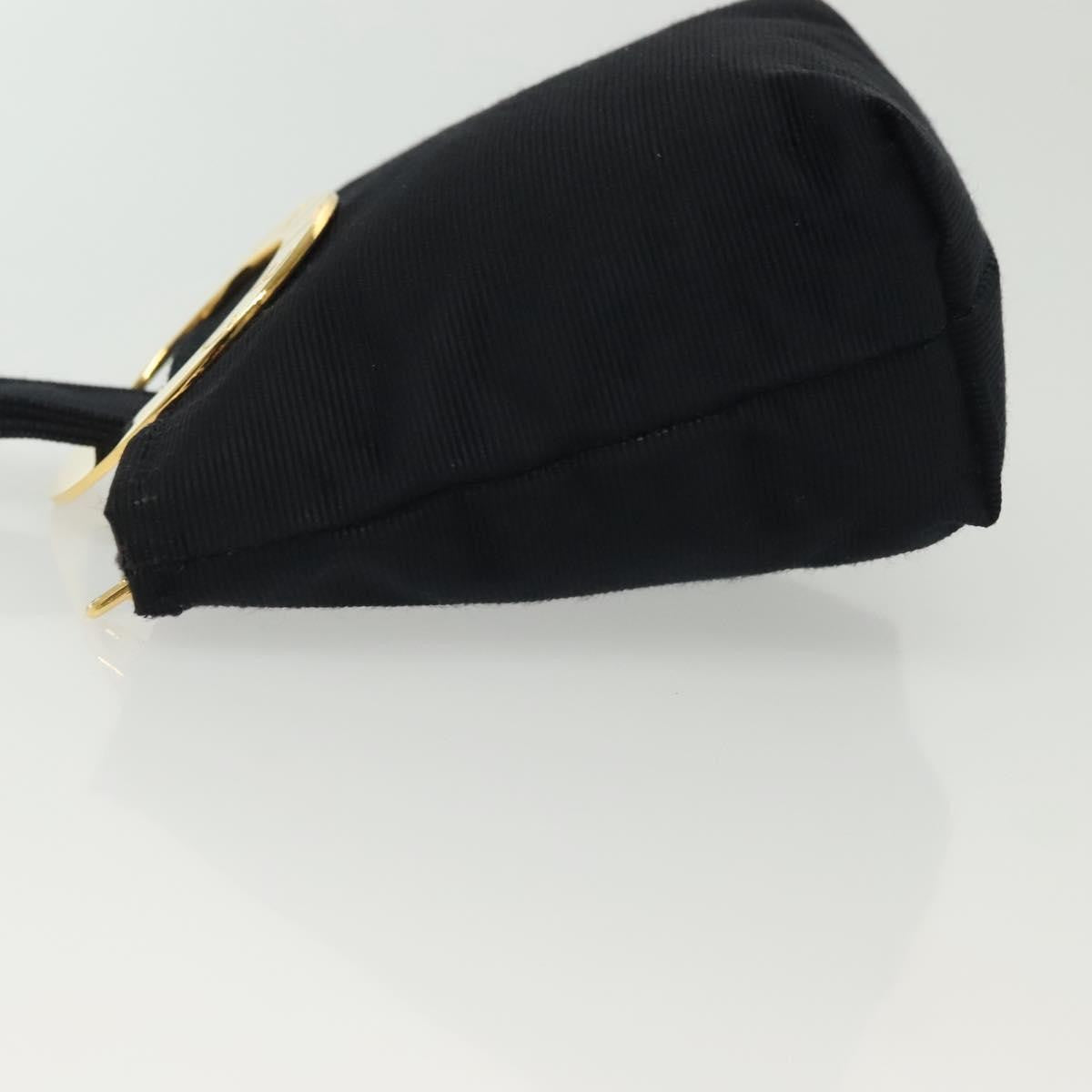 Celine Circle Logo Pouch Canvas, BLACK, CANVAS, Clutche & pouche