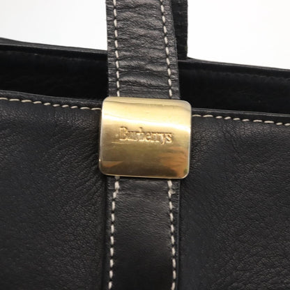 Burberry Vintage Handbag Leather, BLACK, LEATHER, Handbag