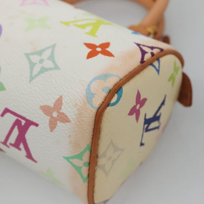 Louis Vuitton Speedy Mini HL Handbag Monogram Multicolor, WHITE, CANVAS, Handbag