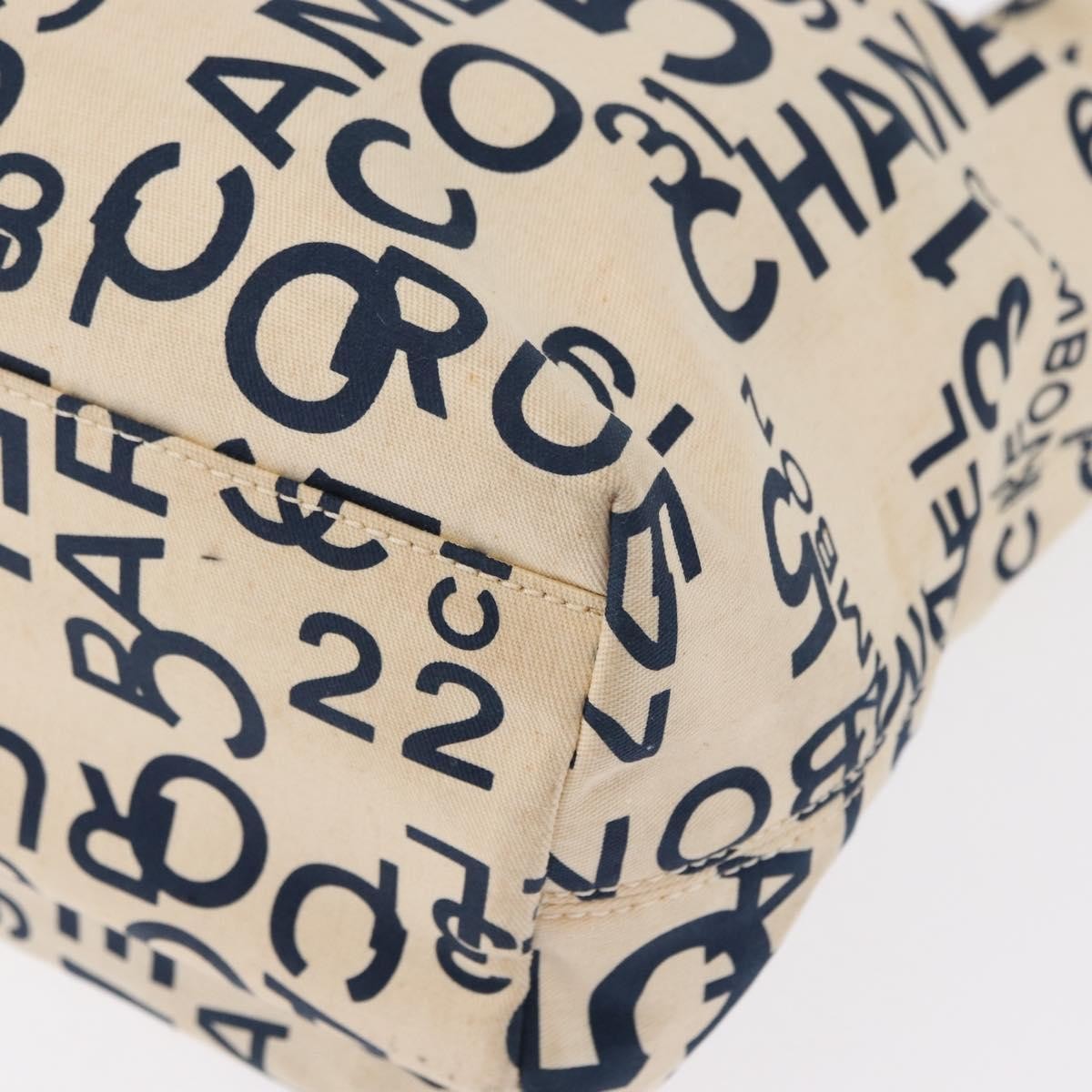 Chanel 31 Rue Cambon Beach Zip Tote Printed Canvas, NAVY, CANVAS, Tote bag