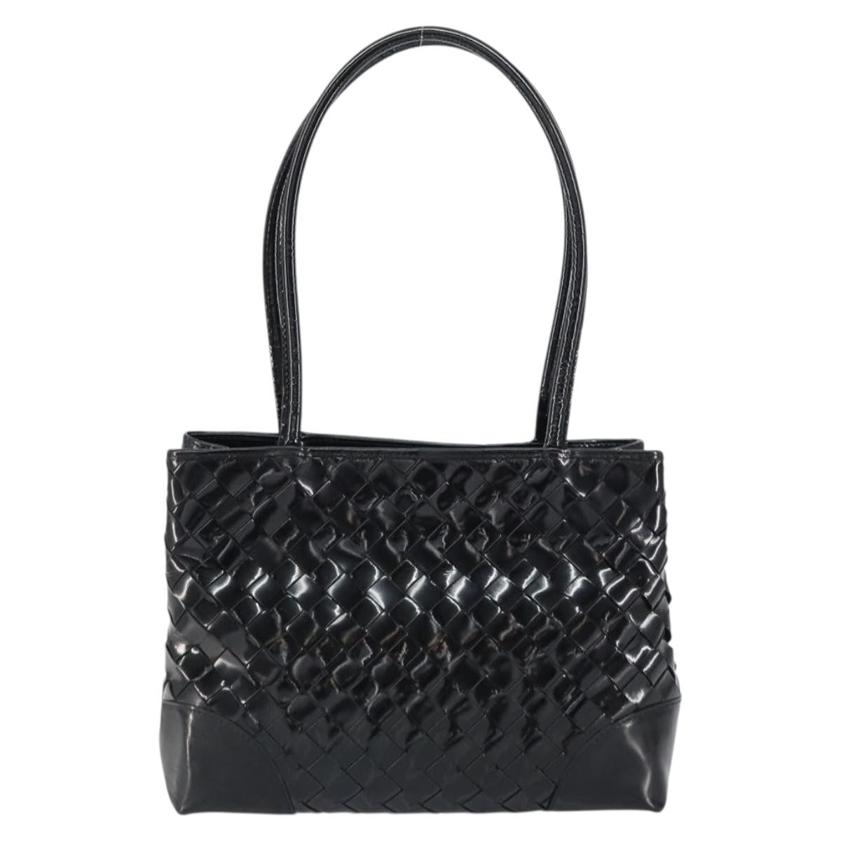Bottega Veneta Intrecciato Tote Patent leather, BLACK, PATENT_LEATHER, Tote bag