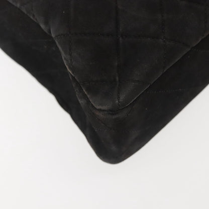 Chanel Vintage Clutch Pleated Leather, BLACK, SUEDE, Clutche & pouche