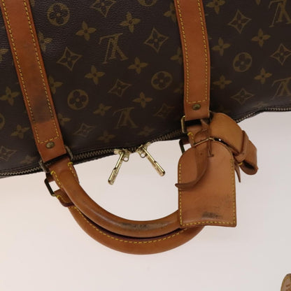 Louis Vuitton Keepall Bandouliere Bag Monogram Canvas, BROWN, CANVAS, Travel bag
