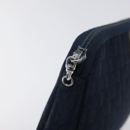 Christian Dior Vintage Trotter Pouch Diorissimo Canvas, NAVY, CANVAS, Clutche & pouche