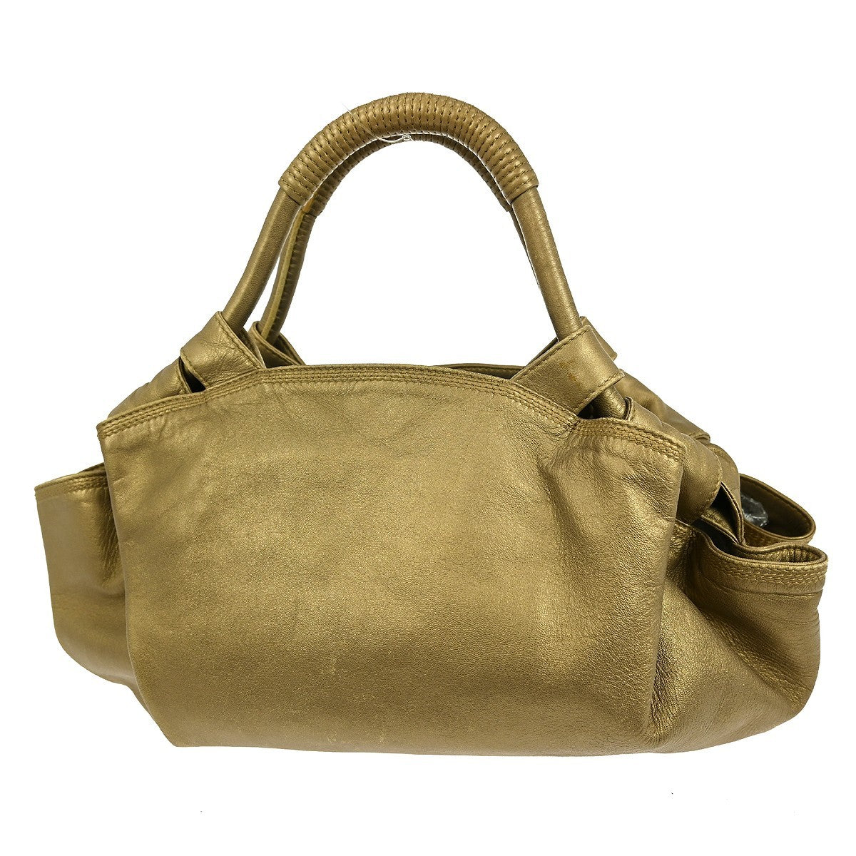 Loewe Anagram Logo Nappa Aire Hand Bag Leather, GOLD, LEATHER, Handbag