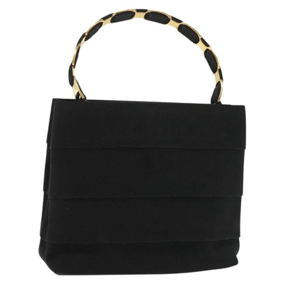 Salvatore Ferragamo Vala Handbag Canvas, BLACK, CANVAS, Handbag