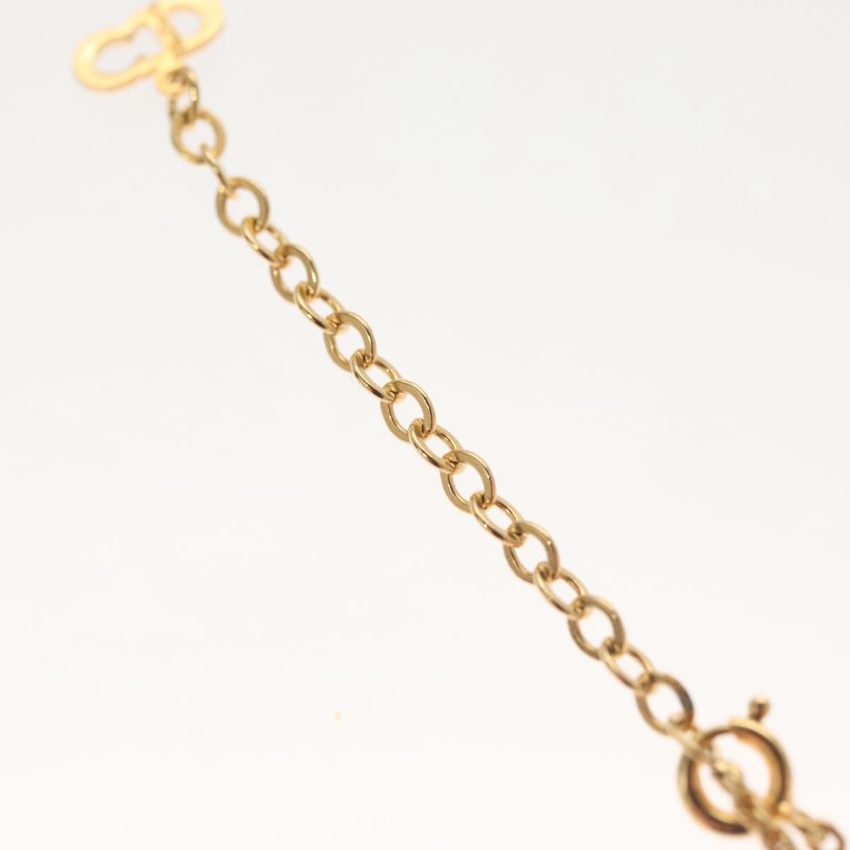 Christian Dior Vintage CD Round Pendant Necklace Metal, GOLD, METAL, Necklace