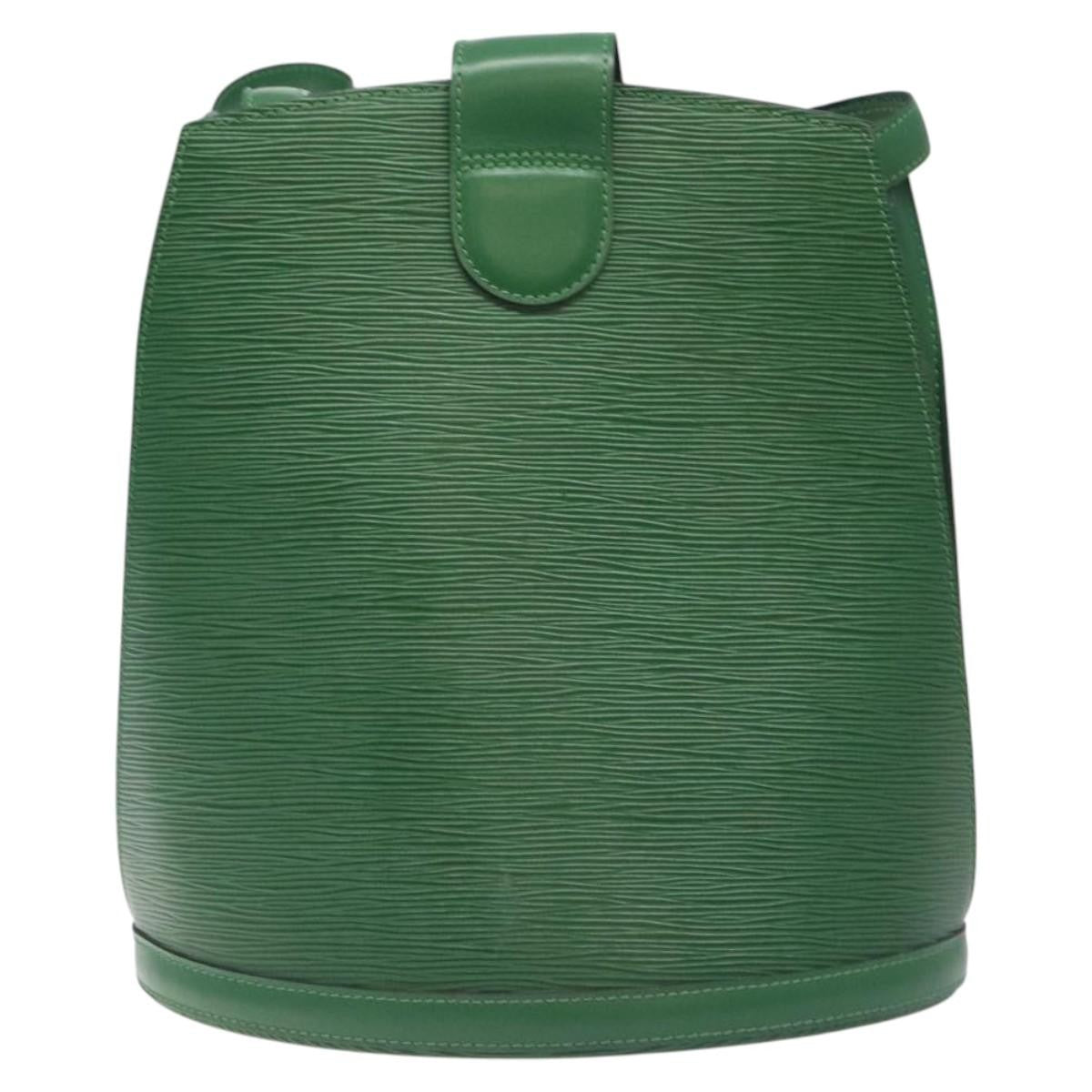 Louis Vuitton Cluny Shoulder Bag Epi Leather, GREEN, LEATHER, Shoulder bag