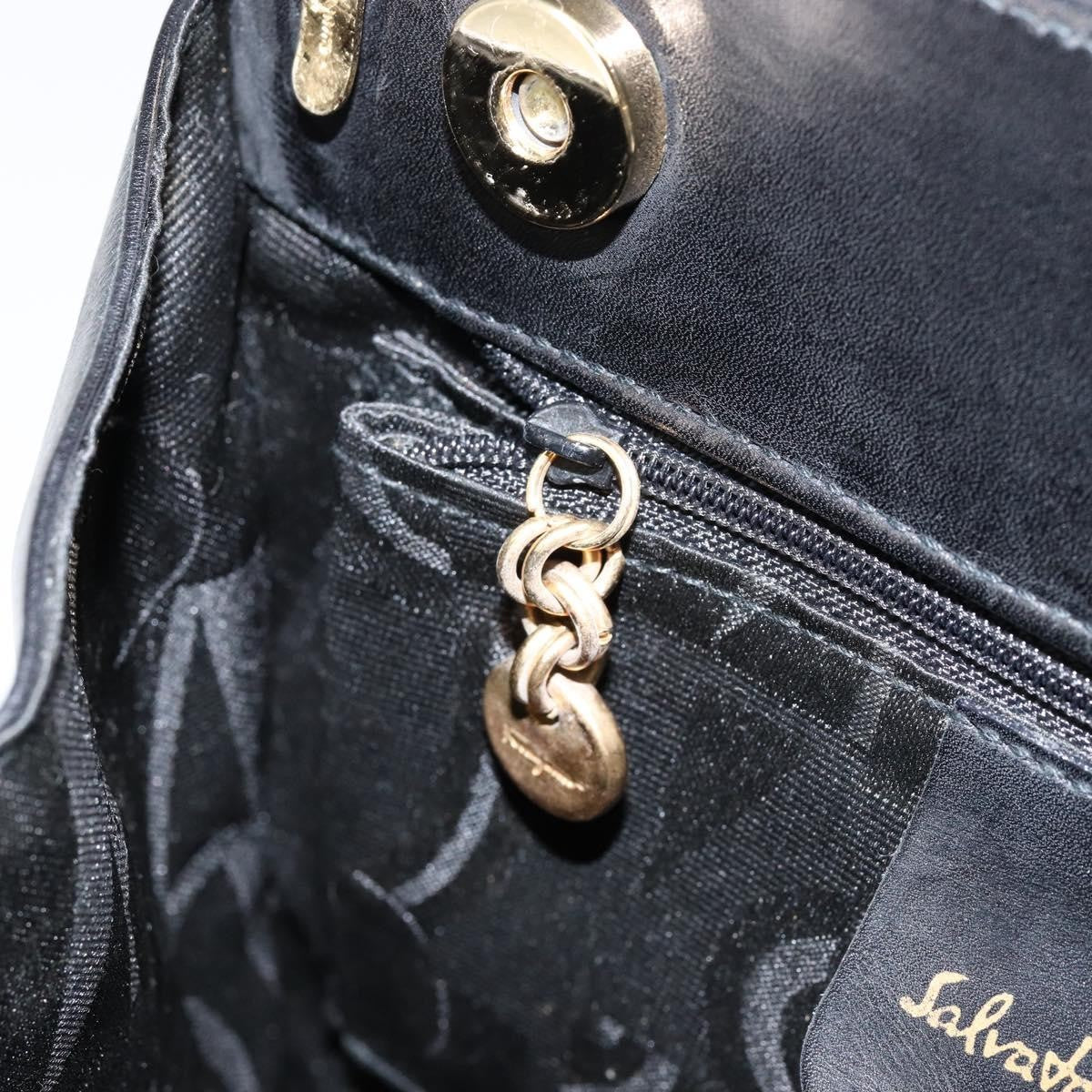 Salvatore Ferragamo Convertible Vara Bow Tote Leather, BLACK, LEATHER, Handbag