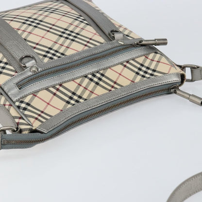 Burberry Nova check Shoulder bag Canvas and Leather, BEIGE, CANVAS, Shoulder bag