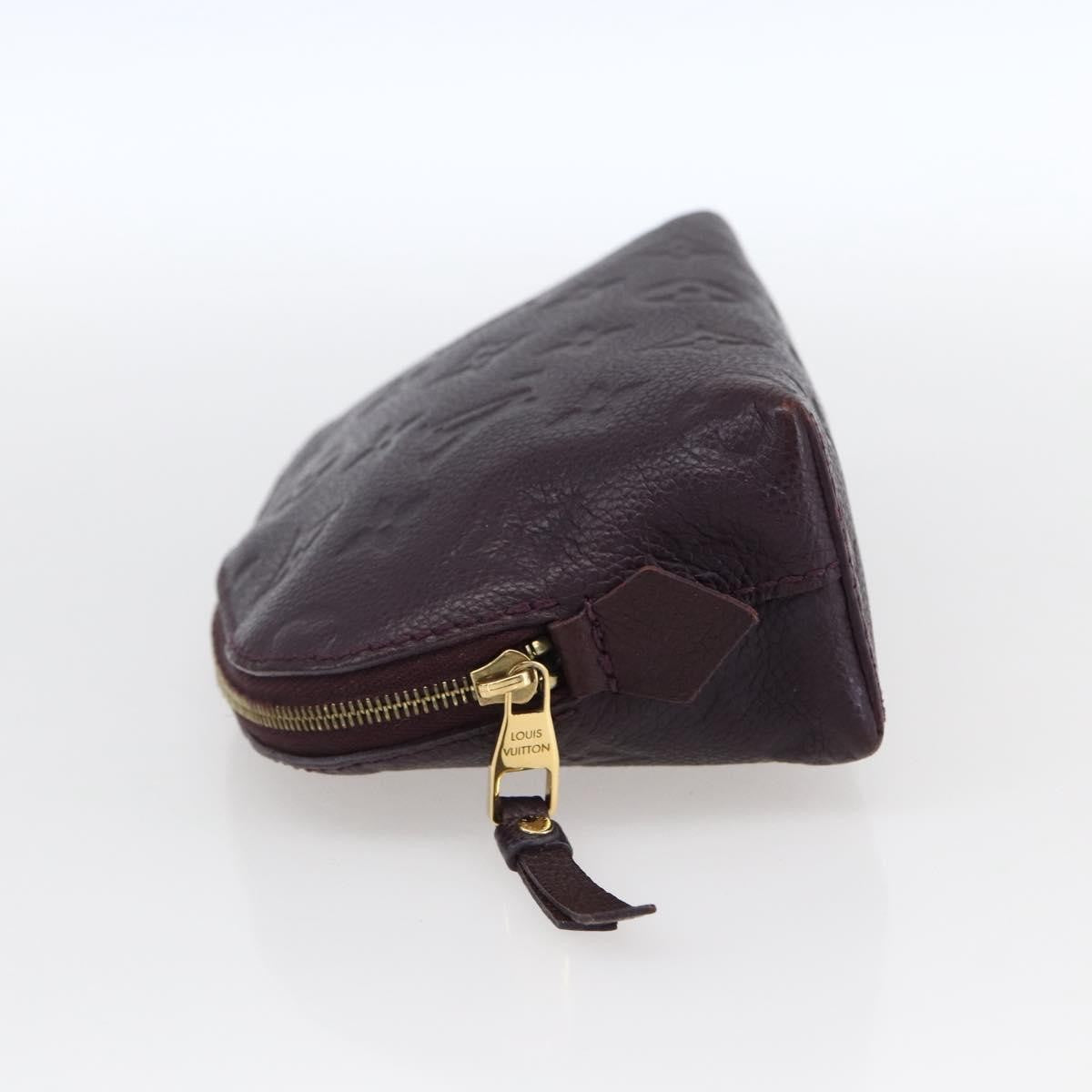 Louis Vuitton Cosmetic Pouch Monogram Empreinte Leather, BURGUNDY, LEATHER, Clutche & pouche