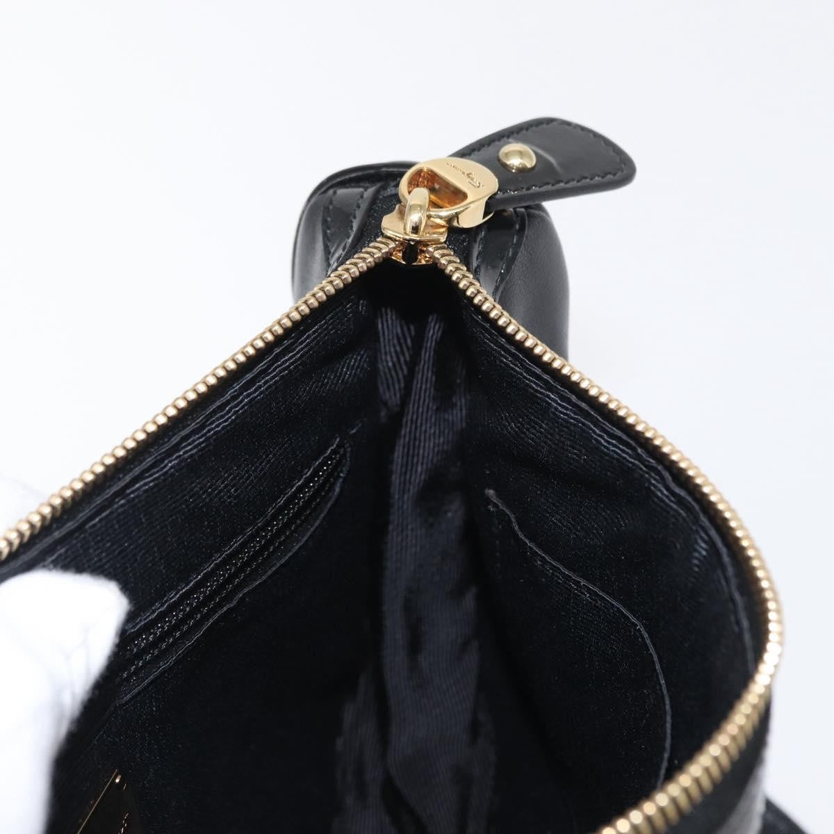 Salvatore Ferragamo Vala Shoulder Bag Leather, BLACK, LEATHER, Shoulder bag